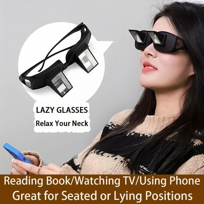 Lazy Glasses – 90° Prism Bed Glasses for TV, Phone & Reading | Funny Gift