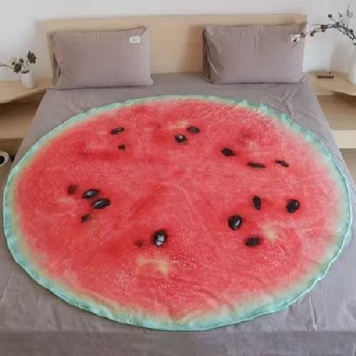 Funny Food Blanket – 280GSM Flannel Burrito, Pizza & Tortilla Round Throw Blanket