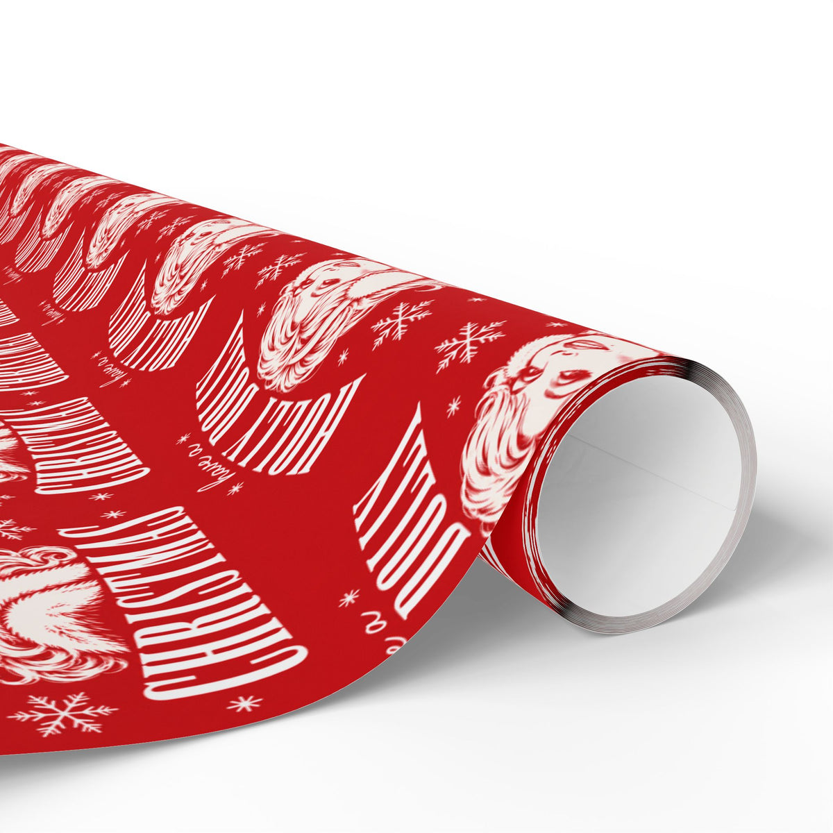 Holly Dolly Christmas Vintage Portrait Wrapping Paper | Red Christmas Holiday Gift Wrap Roll