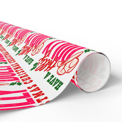 Have A Holly Dolly Christmas Cowgirl Hat Wrapping Paper