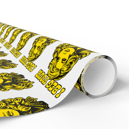 I Beg Your Parton Country Christmas Wrapping Paper | Retro Illustration Pattern gift wrap paper