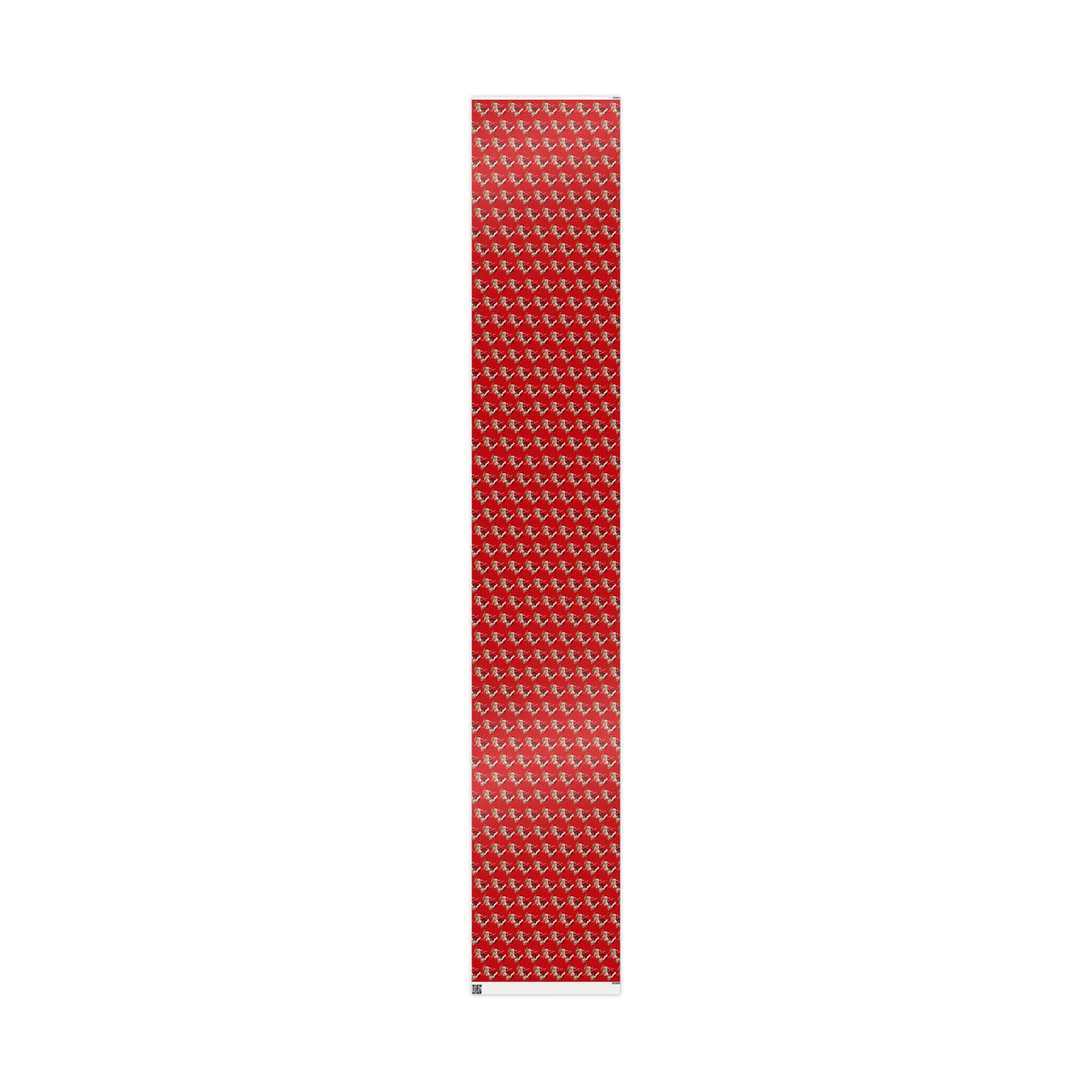 Wishing You A Holly Dolly Christmas Reindeer Wrapping Paper | Red Holiday Christmas Paper