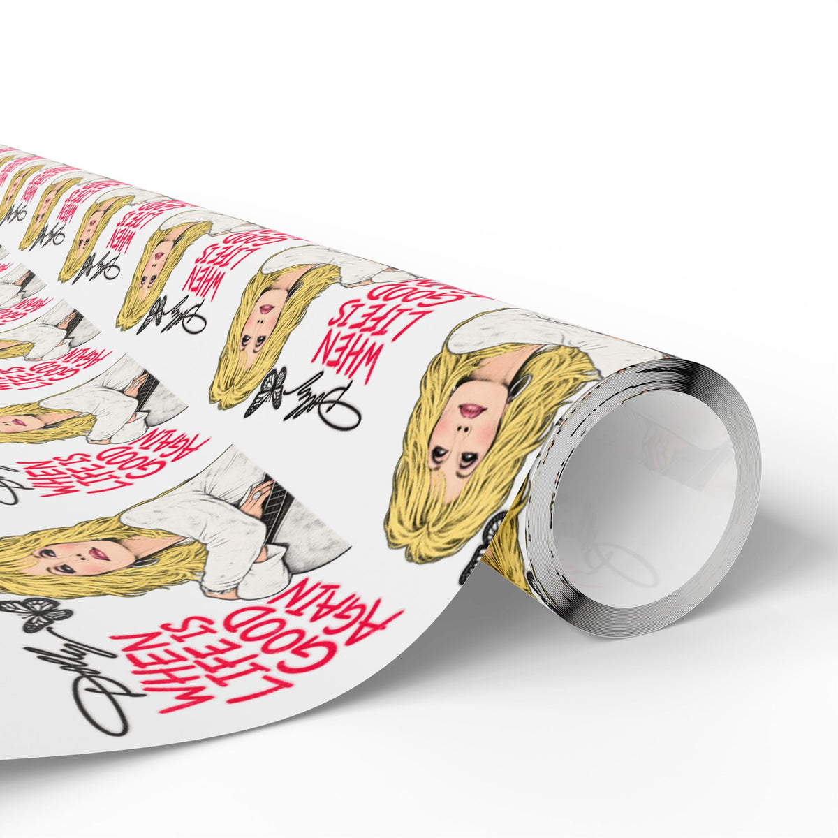 When Life Is Good Again Dolly Christmas Wrapping Paper