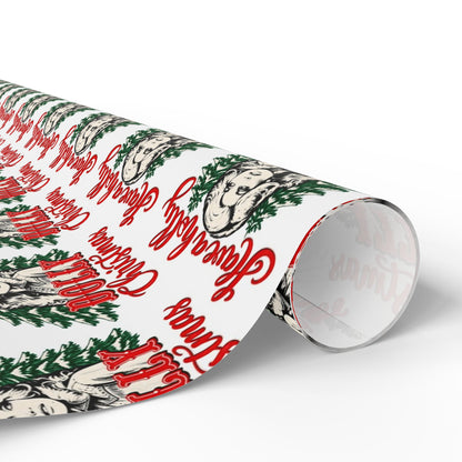 Have A Holly Dolly Christmas Snowy Pines Wrapping Paper