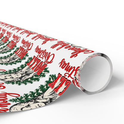 Have A Holly Dolly Christmas Snowy Pines Wrapping Paper