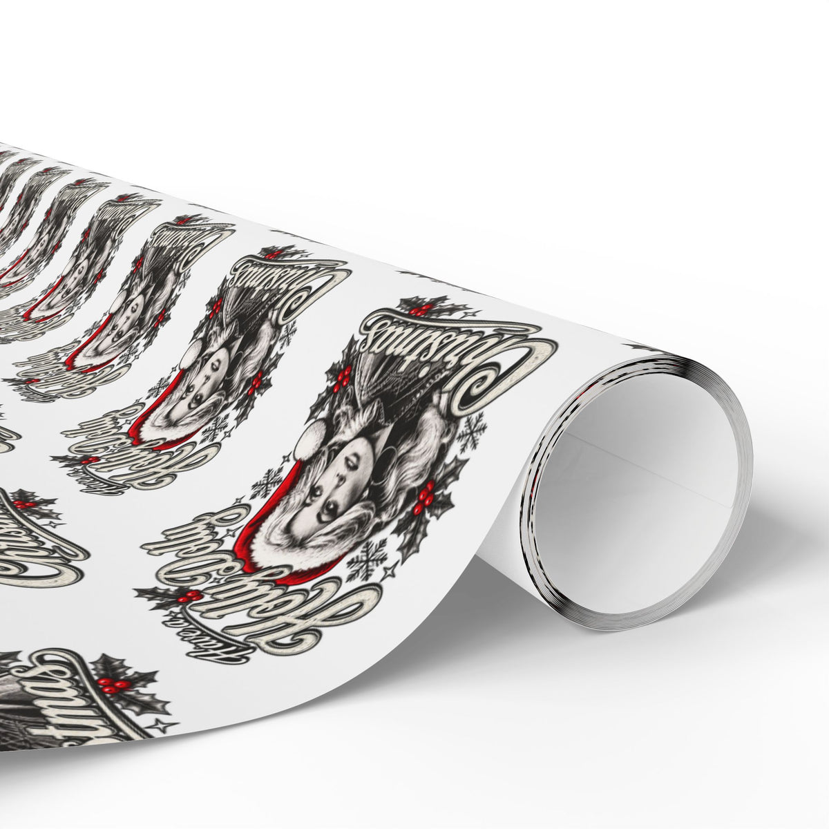 Have A Holly Dolly Christmas Snowy Pines Wrapping Paper