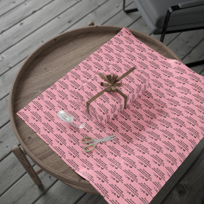You are enough Have A Holly Dolly Christmas Country Music Wrapping Paper  | Pink Typography Gift Wrap
