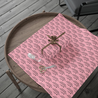 You are enough Have A Holly Dolly Christmas Country Music Wrapping Paper  | Pink Typography Gift Wrap
