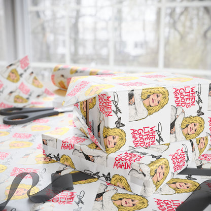 When Life Is Good Again Dolly Christmas Wrapping Paper