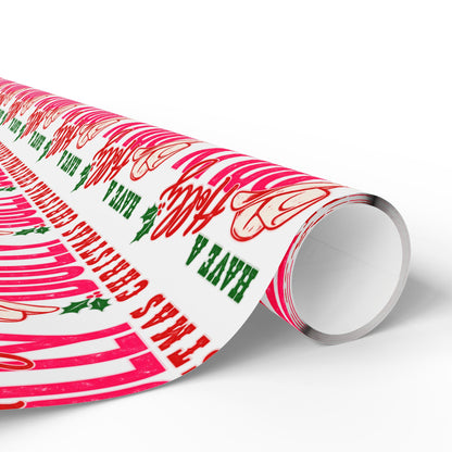 Have A Holly Dolly Christmas Cowgirl Hat Wrapping Paper