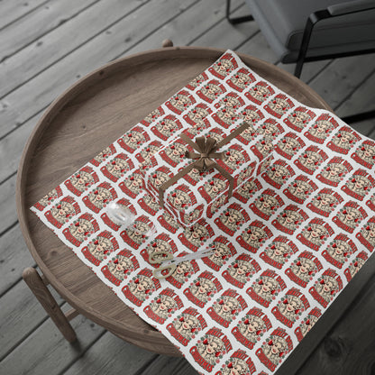 Holly Dolly Christmas Retro Holiday Portrait Wrapping Paper