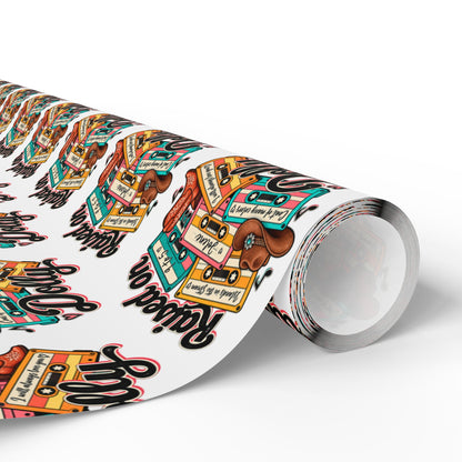 Raised On Dolly Retro Country Christmas Wrapping Paper