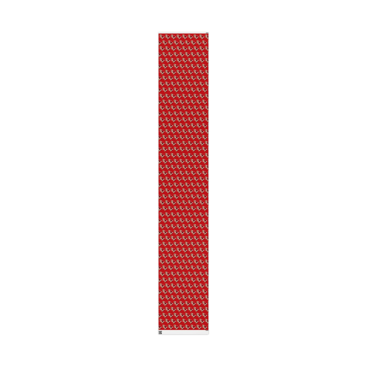 Wishing You A Holly Dolly Christmas Reindeer Wrapping Paper | Red Holiday Christmas Paper