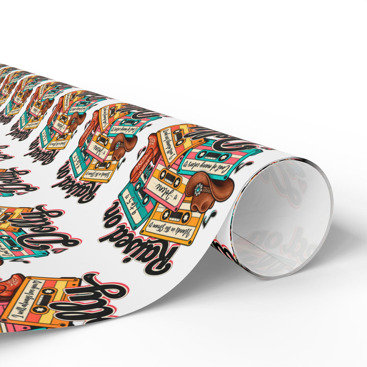 Raised On Dolly Retro Country Christmas Wrapping Paper