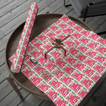Have A Holly Dolly Christmas Cowgirl Hat Wrapping Paper