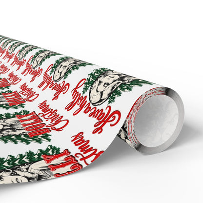 Have A Holly Dolly Christmas Snowy Pines Wrapping Paper