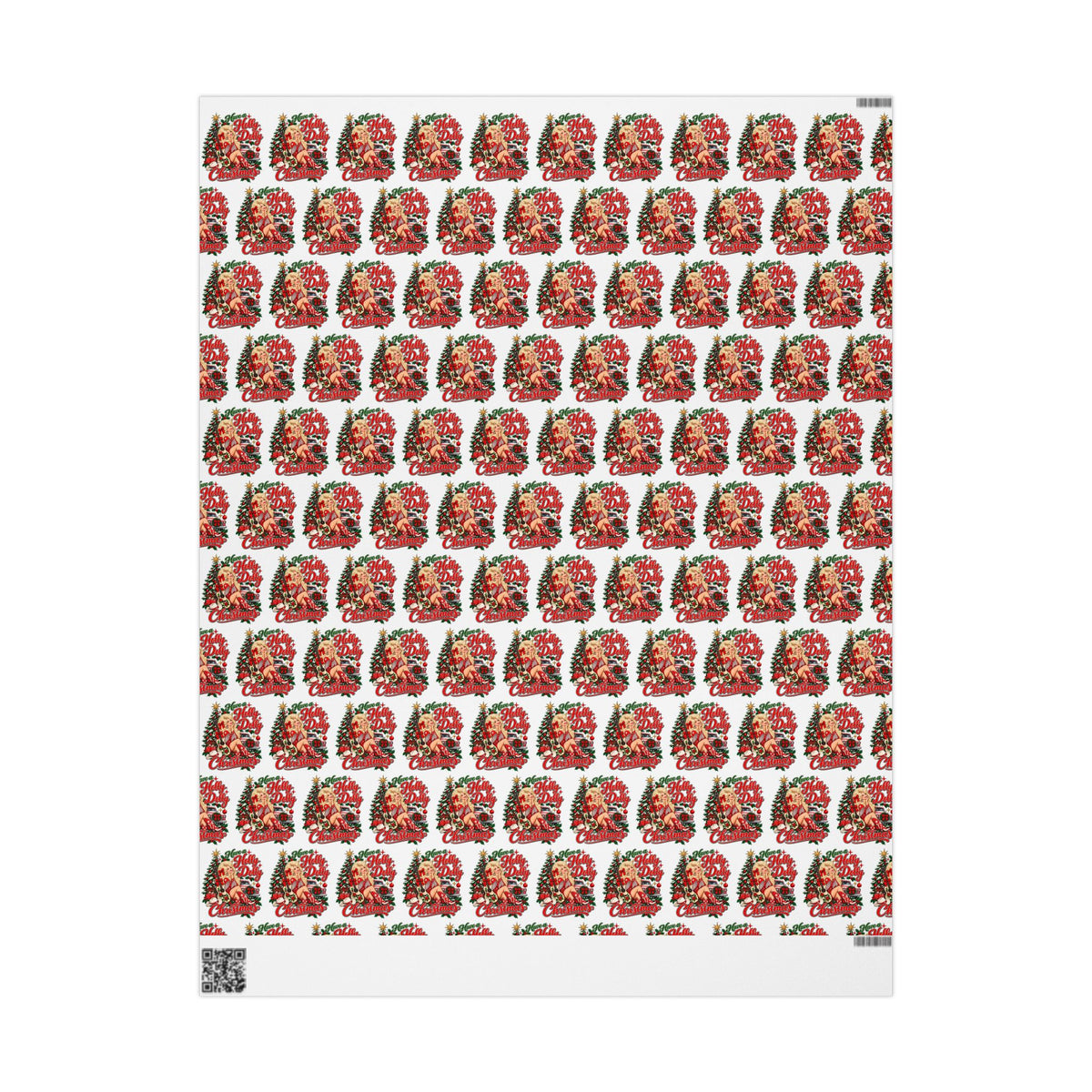 Holly Dolly Country Christmas Cowgirl Wrapping Paper | Christmas Holiday Gift Wrap Roll
