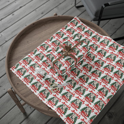 Have A Holly Dolly Christmas Snowy Pines Wrapping Paper