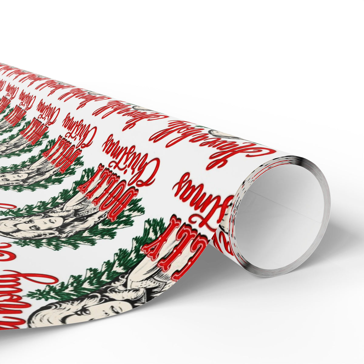 Have A Holly Dolly Christmas Snowy Pines Wrapping Paper