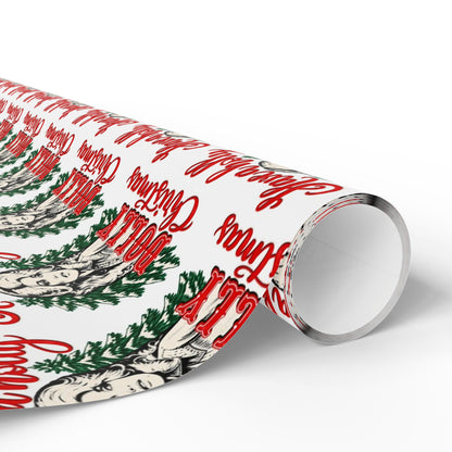 Have A Holly Dolly Christmas Snowy Pines Wrapping Paper