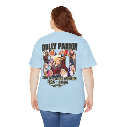 Dolly Parton 80th Anniversary Tee – "Thank You for the Memories" Memorial Shirt