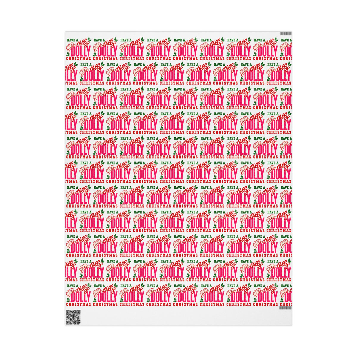 Have A Holly Dolly Christmas Cowgirl Hat Wrapping Paper