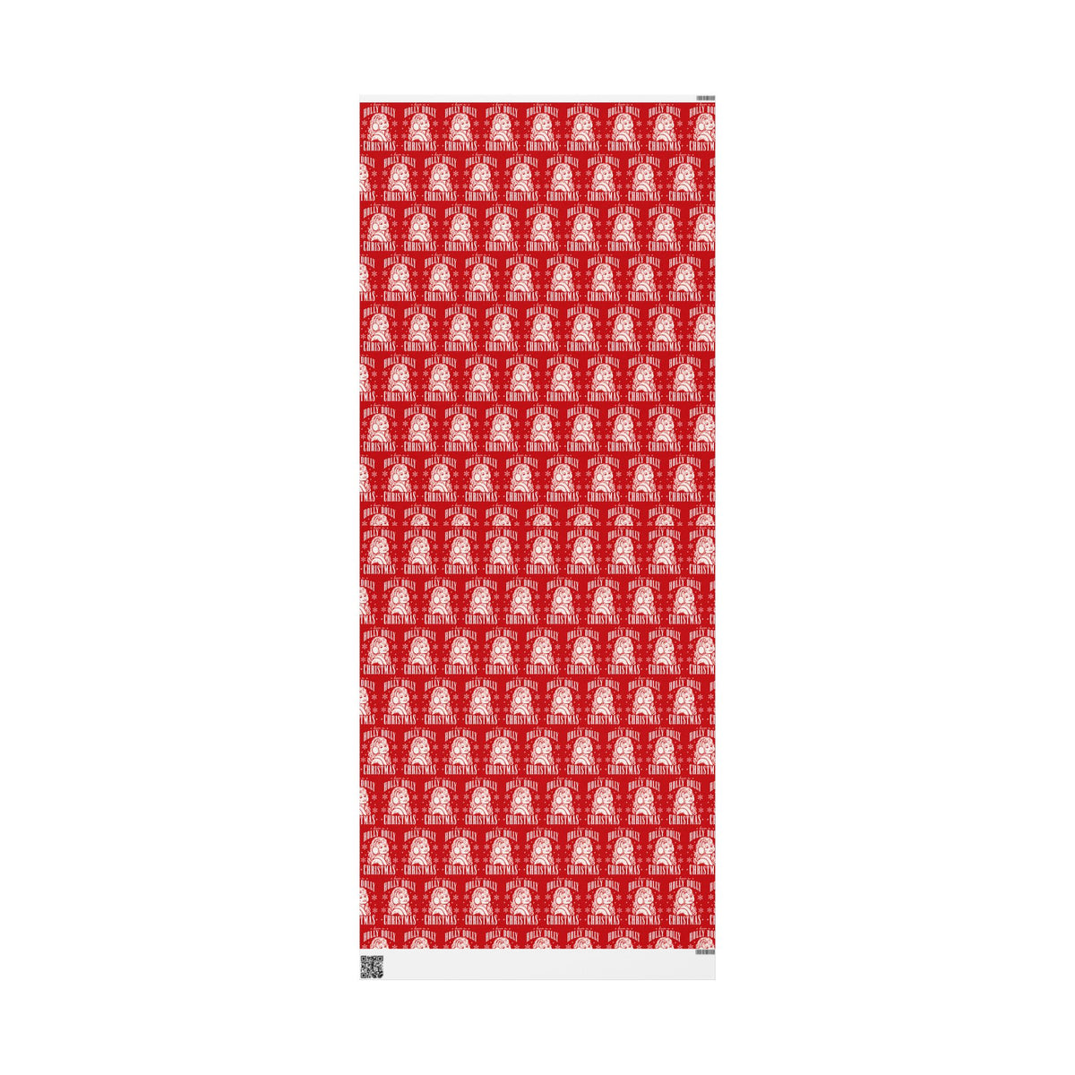 Holly Dolly Christmas Vintage Portrait Wrapping Paper | Red Christmas Holiday Gift Wrap Roll