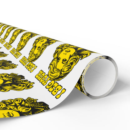 I Beg Your Parton Country Christmas Wrapping Paper | Retro Illustration Pattern gift wrap paper