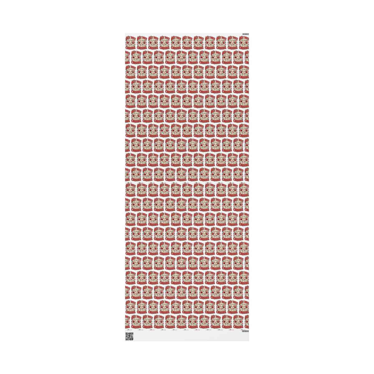 Holly Dolly Christmas Retro Holiday Portrait Wrapping Paper