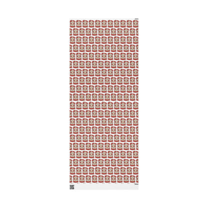 Holly Dolly Christmas Retro Holiday Portrait Wrapping Paper