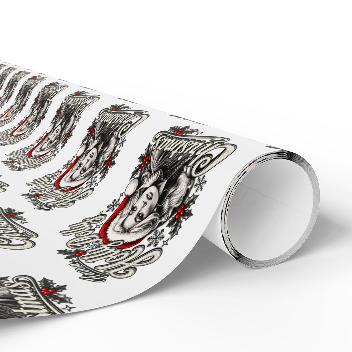 Have A Holly Dolly Christmas Snowy Pines Wrapping Paper