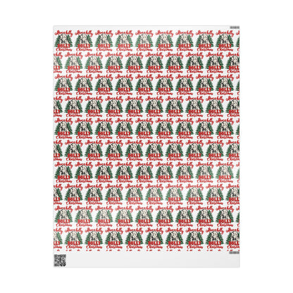 Have A Holly Dolly Christmas Snowy Pines Wrapping Paper