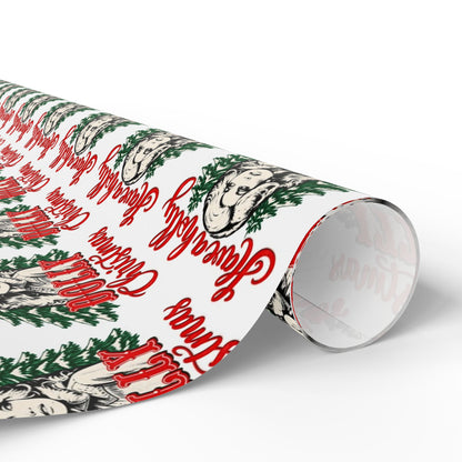 Have A Holly Dolly Christmas Snowy Pines Wrapping Paper