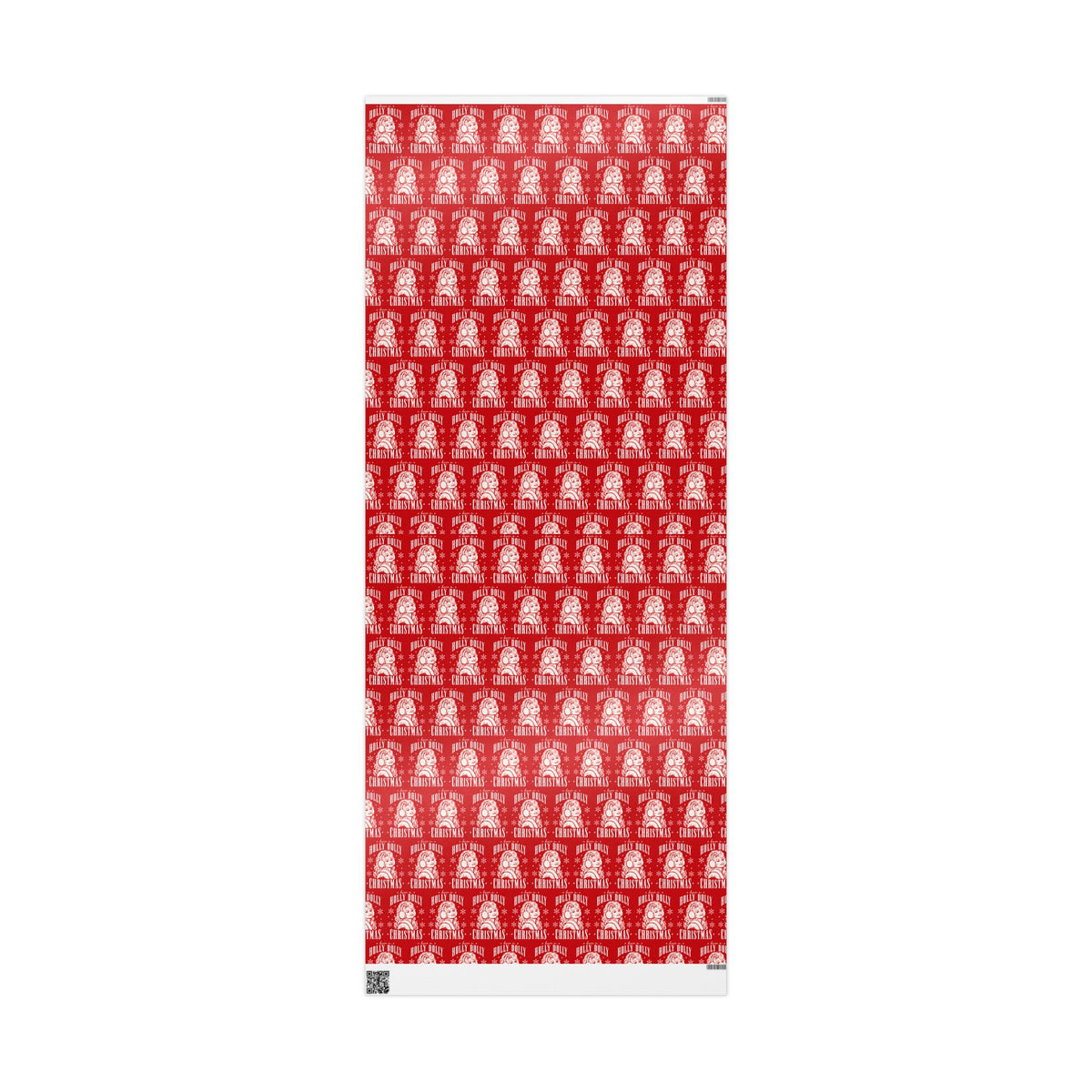 Holly Dolly Christmas Vintage Portrait Wrapping Paper | Red Christmas Holiday Gift Wrap Roll