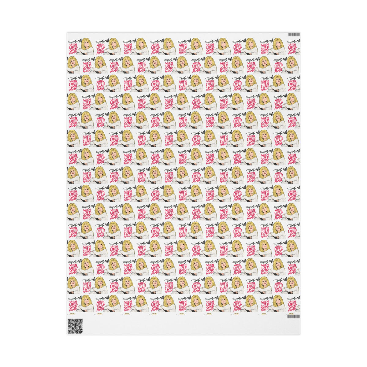 When Life Is Good Again Dolly Christmas Wrapping Paper