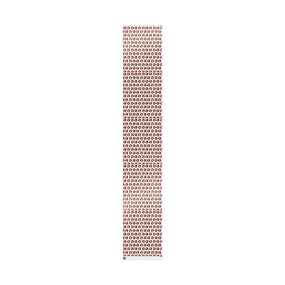 Santa Wreath Pattern Wrapping Paper | Holiday Christmas Gift Wrap Roll