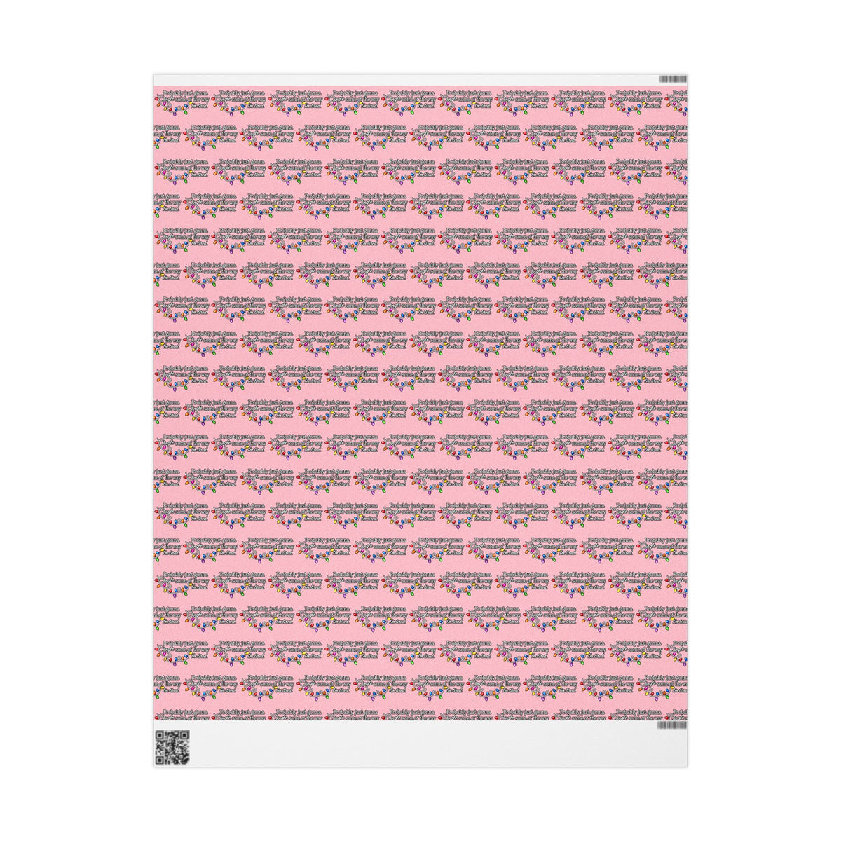 Probably Just Gonna Jingle Some Of The Way Wrapping Paper | Pink Christmas gift wrap