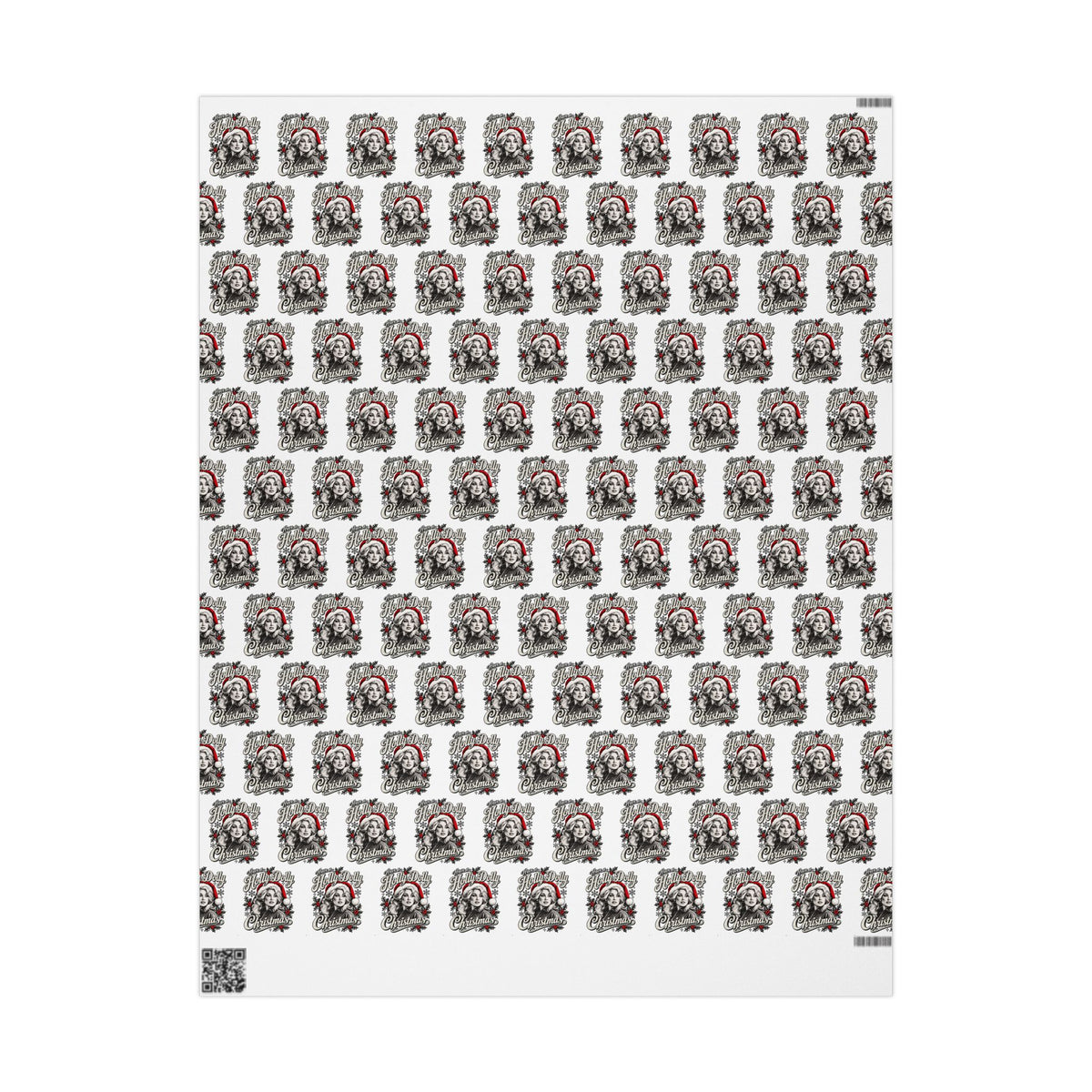 Have A Holly Dolly Christmas Snowy Pines Wrapping Paper