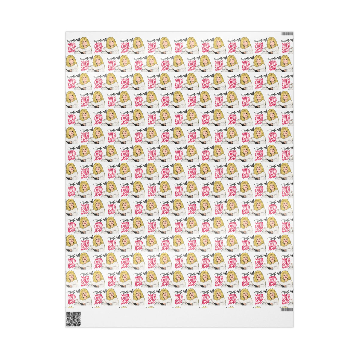 When Life Is Good Again Dolly Christmas Wrapping Paper