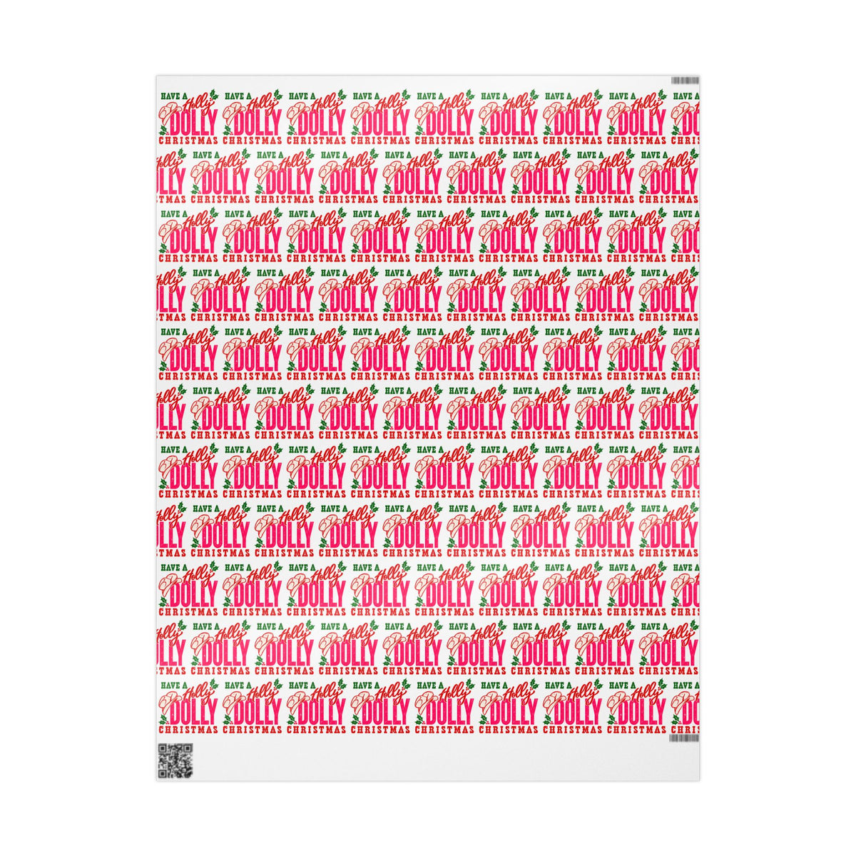 Have A Holly Dolly Christmas Cowgirl Hat Wrapping Paper