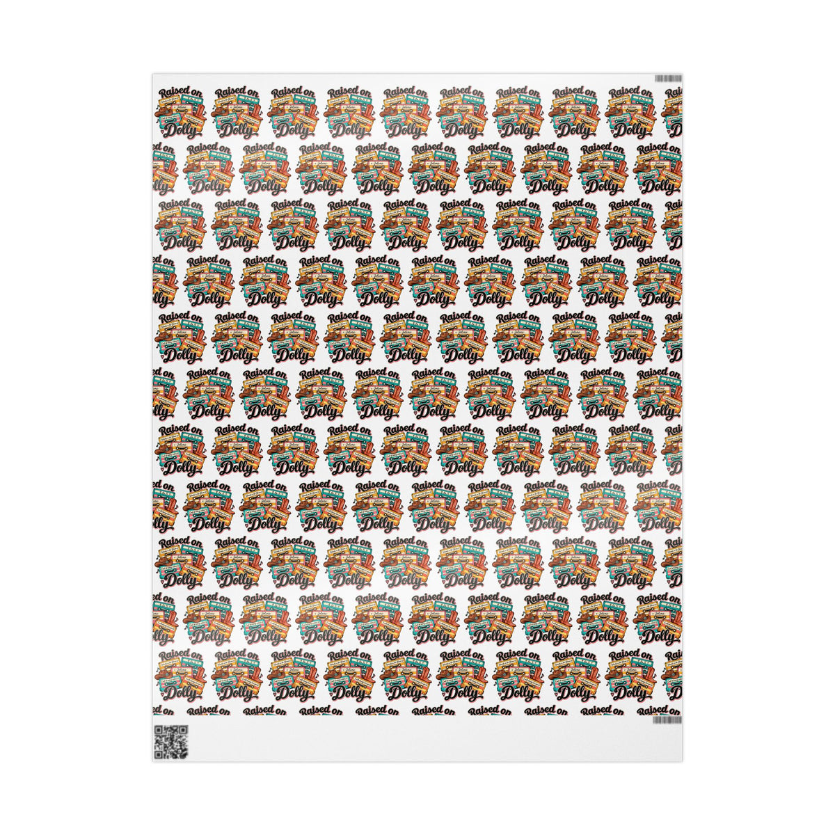 Raised On Dolly Retro Country Christmas Wrapping Paper