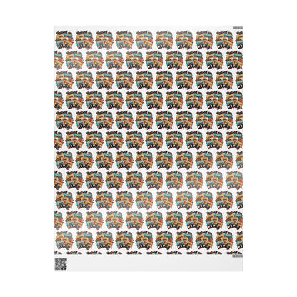 Raised On Dolly Retro Country Christmas Wrapping Paper
