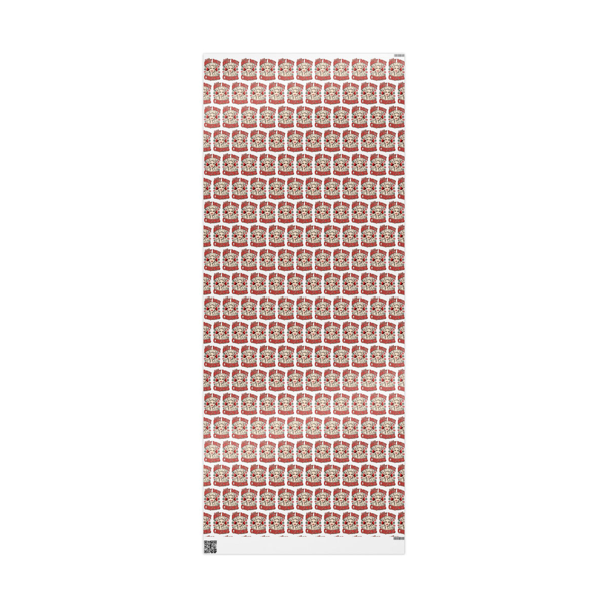 Holly Dolly Christmas Retro Holiday Portrait Wrapping Paper