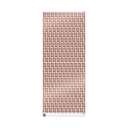 Holly Dolly Christmas Retro Holiday Portrait Wrapping Paper