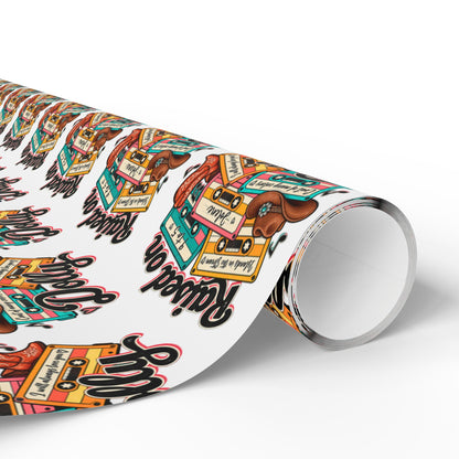Raised On Dolly Retro Country Christmas Wrapping Paper