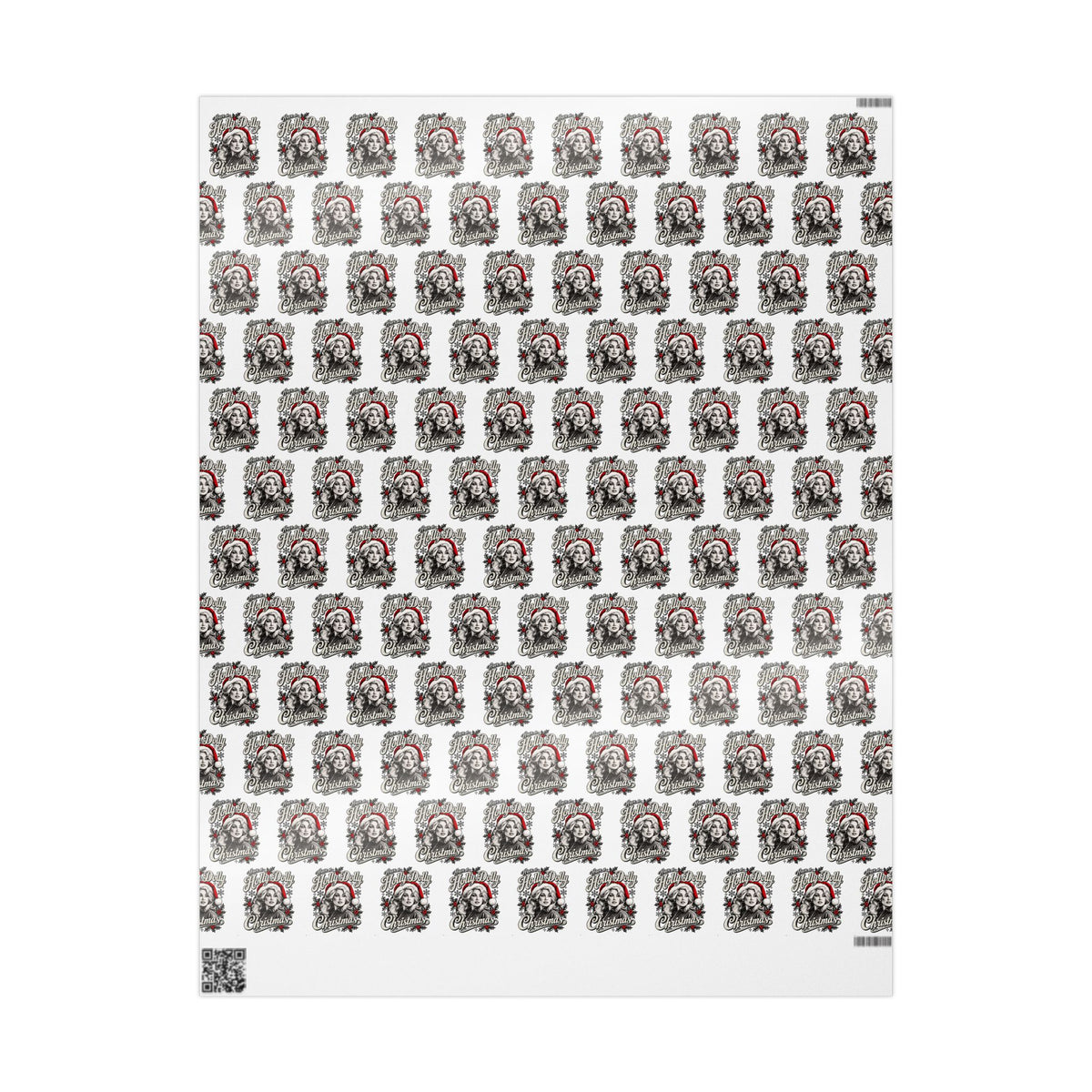 Have A Holly Dolly Christmas Snowy Pines Wrapping Paper