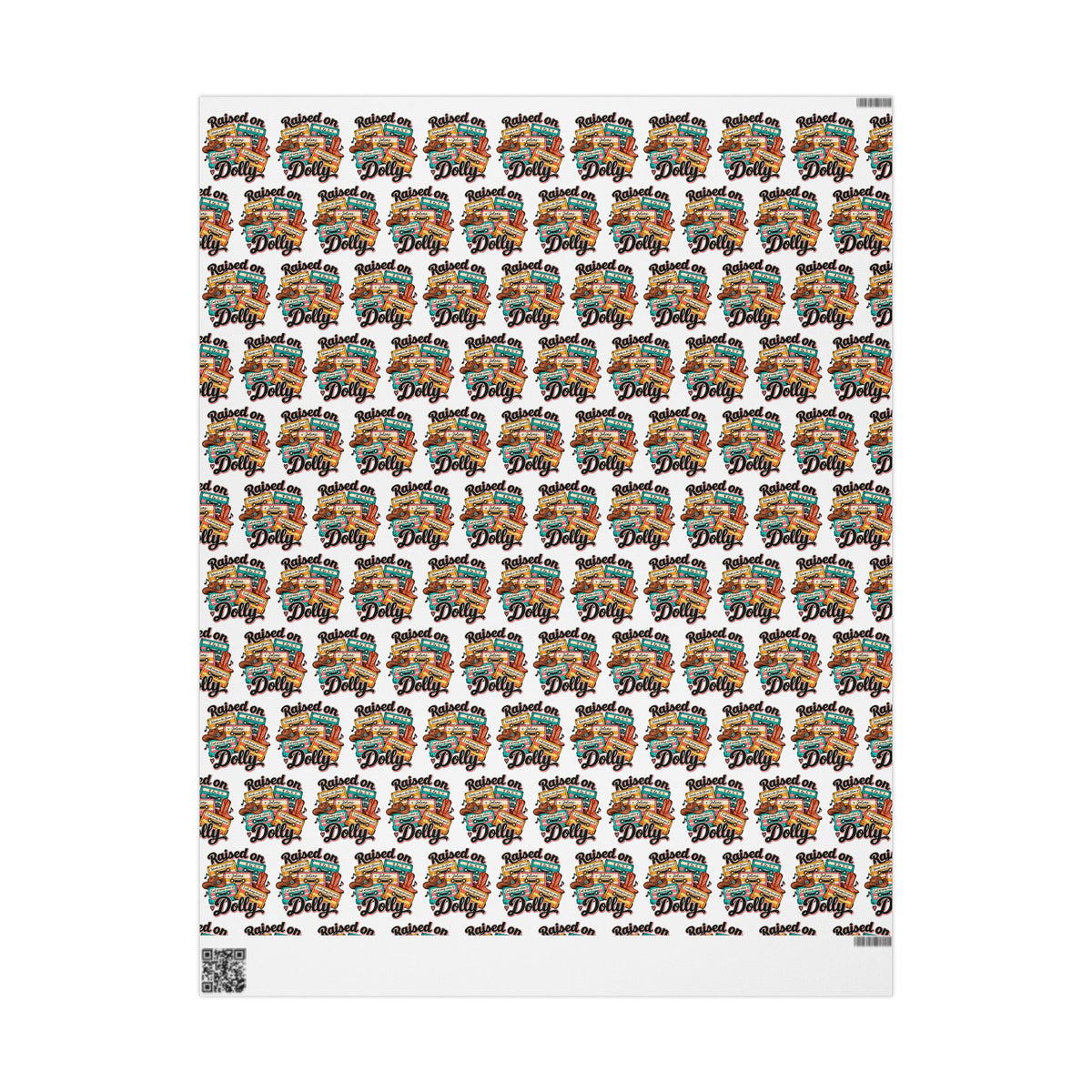 Raised On Dolly Retro Country Christmas Wrapping Paper
