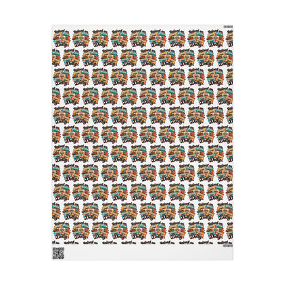 Raised On Dolly Retro Country Christmas Wrapping Paper