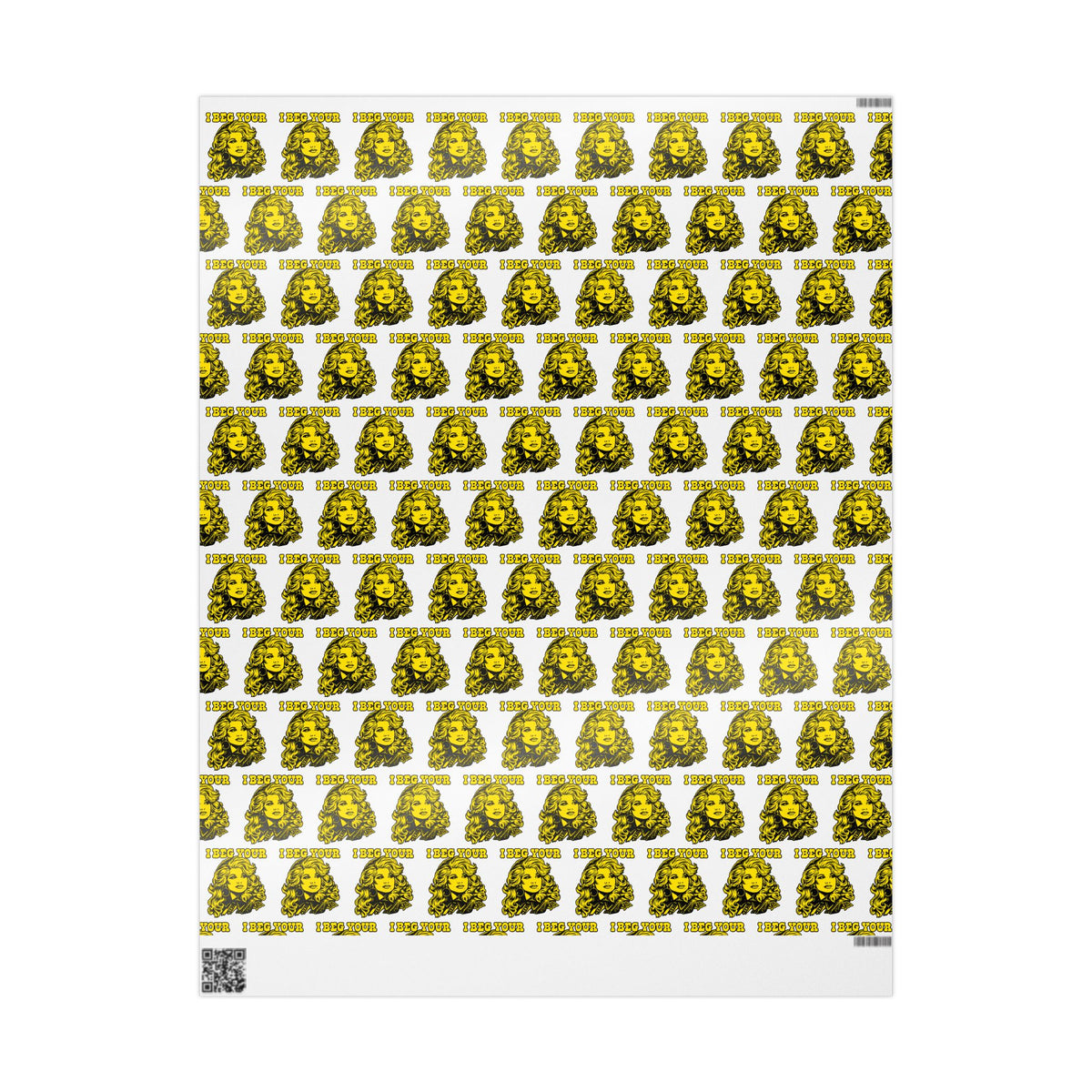 I Beg Your Parton Country Christmas Wrapping Paper | Retro Illustration Pattern gift wrap paper