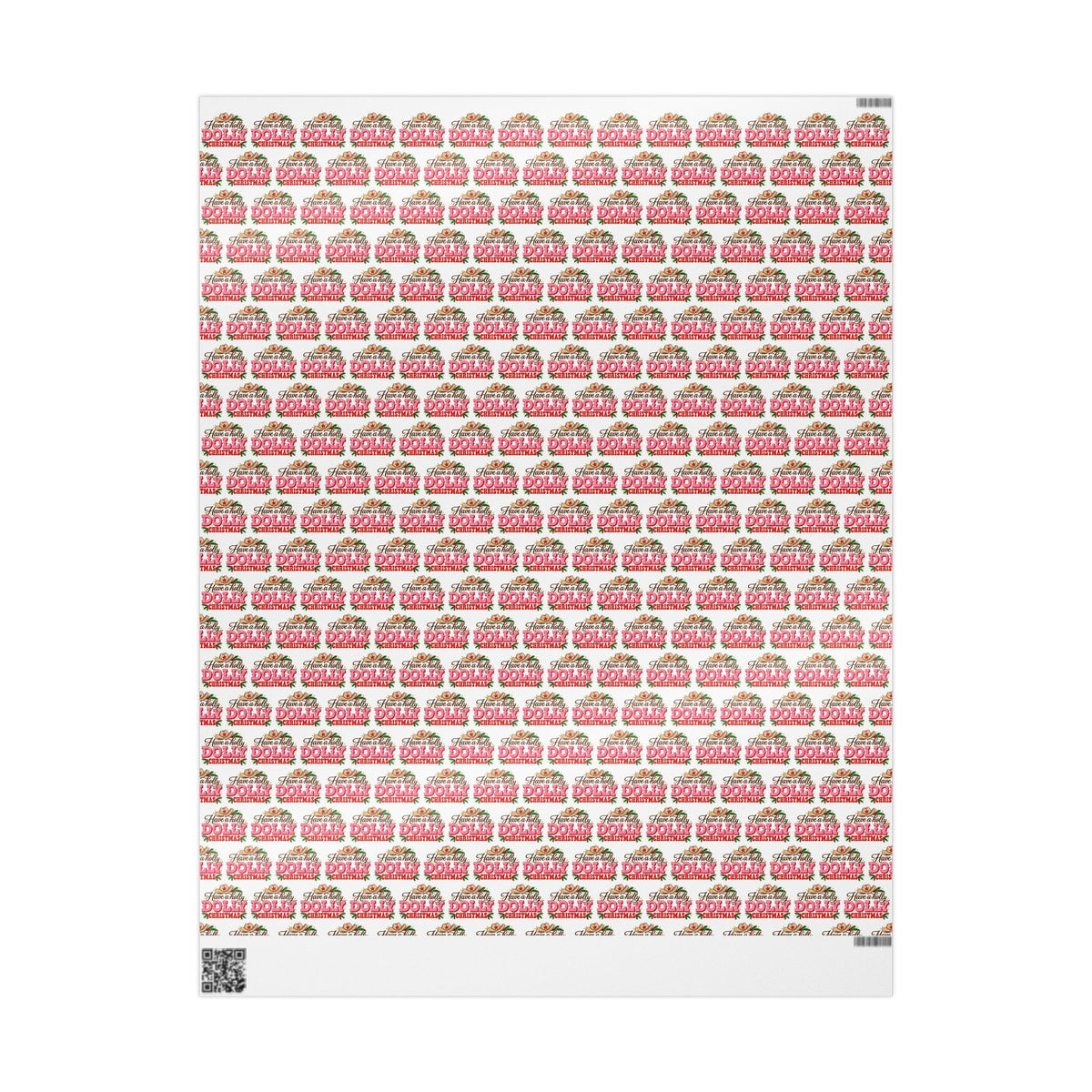Have A Holly Dolly Christmas Western Wrapping Paper